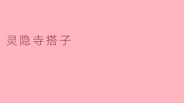 灵隐寺搭子是什么?**