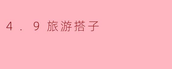 4.9旅游搭子