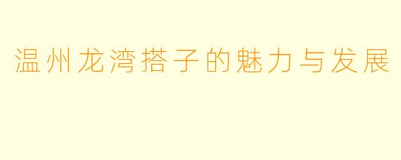 温州龙湾搭子的魅力与发展