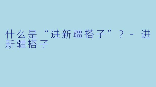 什么是“进新疆搭子”？