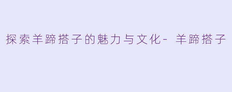 探索羊蹄搭子的魅力与文化