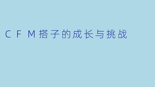 CFM搭子的成长与挑战