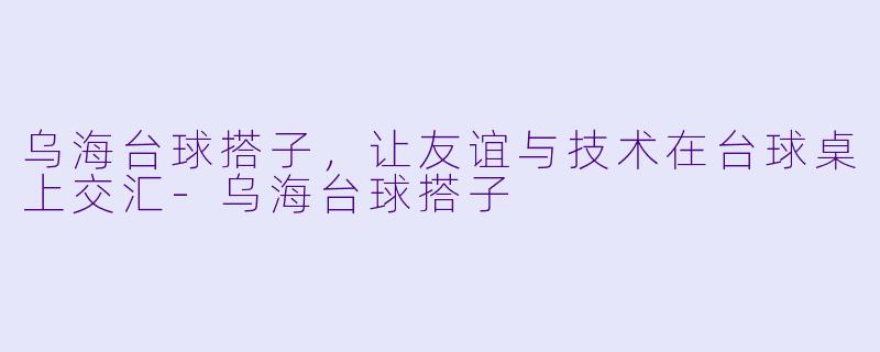 乌海台球搭子，让友谊与技术在台球桌上交汇-乌海台球搭子