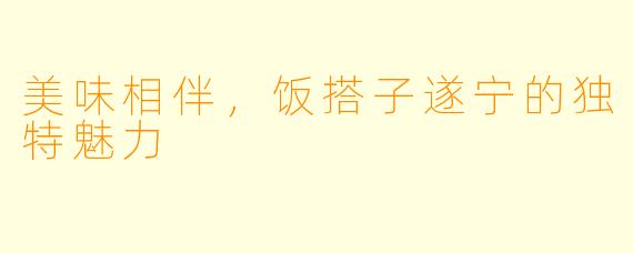 美味相伴，饭搭子遂宁的独特魅力