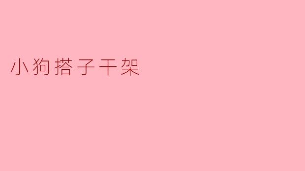 小狗搭子干架