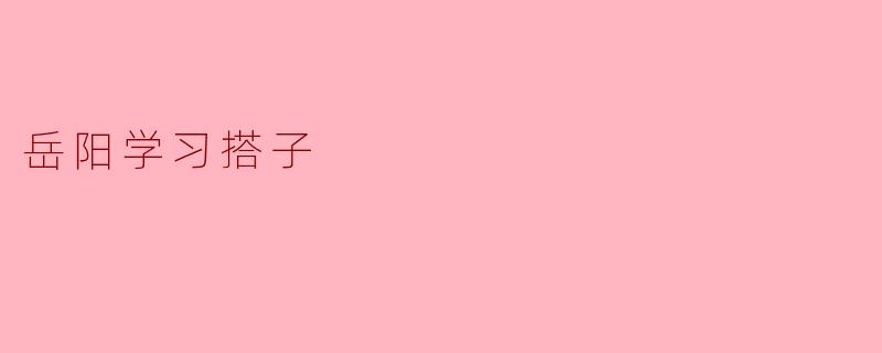 岳阳学习搭子