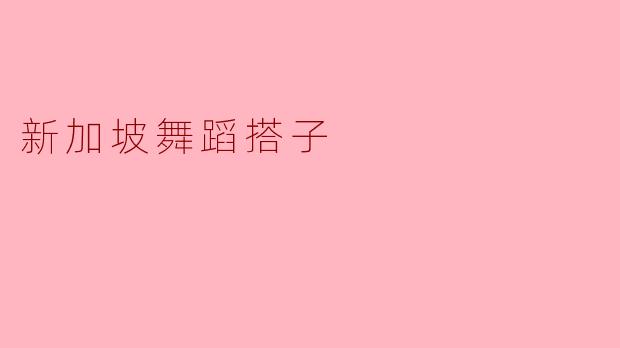 新加坡舞蹈搭子的魅力与文化交流