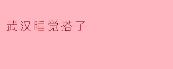 什么是武汉睡觉搭子？