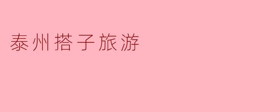 泰州搭子旅游