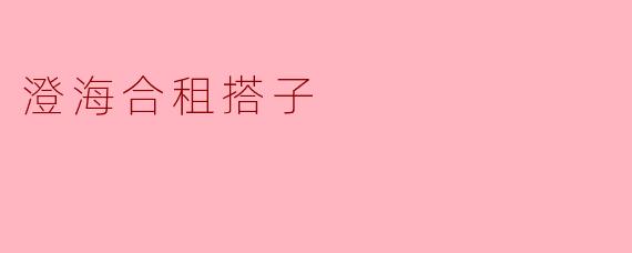 澄海合租搭子