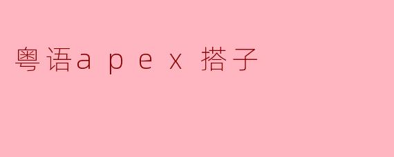 粤语apex搭子