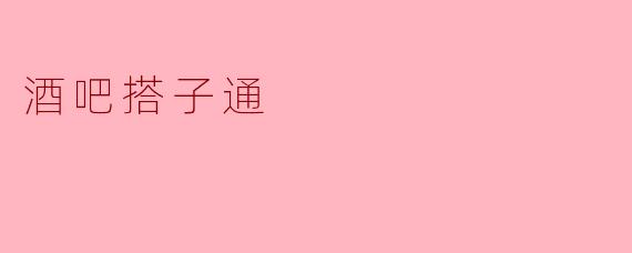 酒吧搭子通
