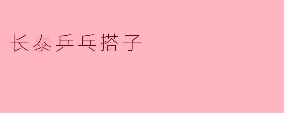 长泰乒乓搭子