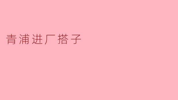 青浦进厂搭子