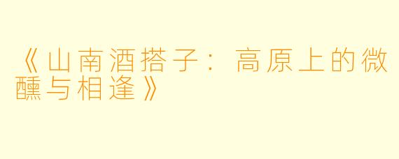 《山南酒搭子：高原上的微醺与相逢》