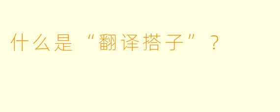 什么是“翻译搭子”?