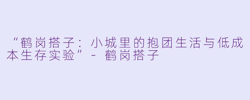 “鹤岗搭子:小城里的抱团生活与低成本生存实验”