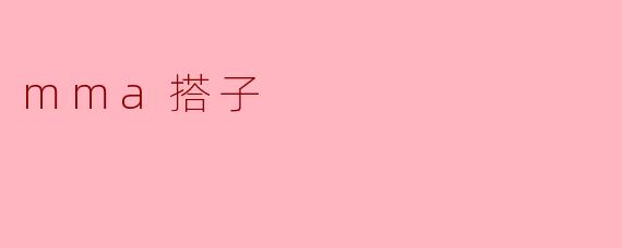 mma搭子