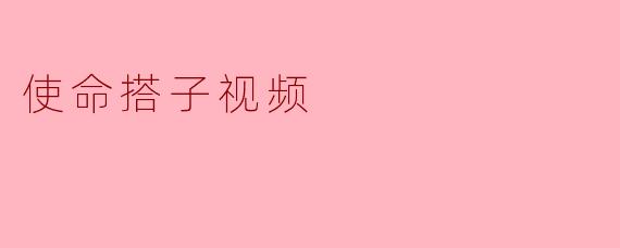 使命搭子视频