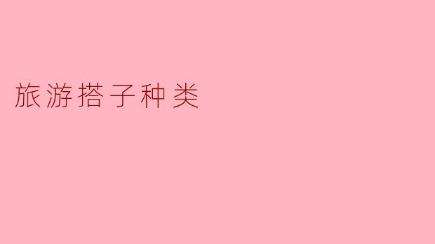 旅游搭子种类