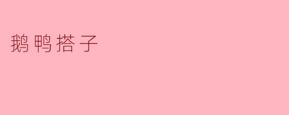 鹅鸭搭子