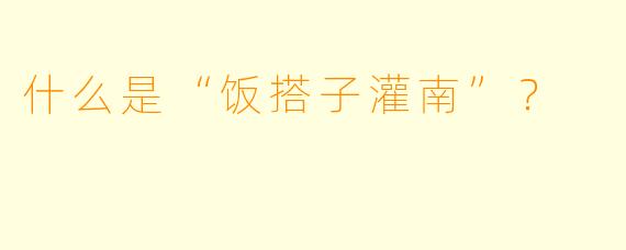 什么是“饭搭子灌南”？