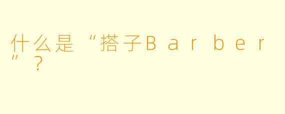什么是“搭子Barber”？