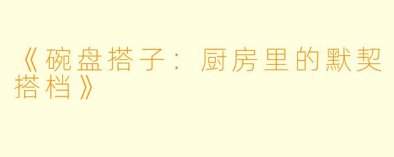 《碗盘搭子：厨房里的默契搭档》