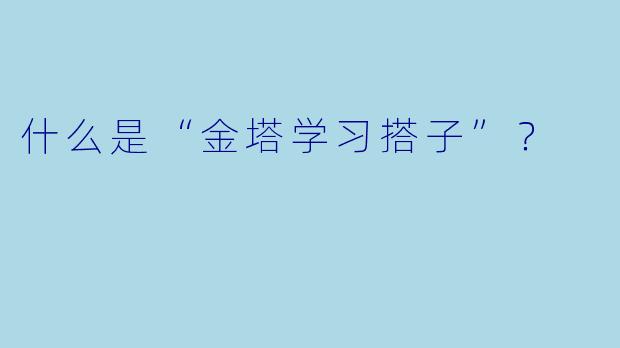 什么是“金塔学习搭子”？