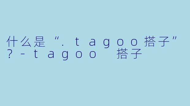 什么是“.tagoo搭子”？-tagoo 搭子