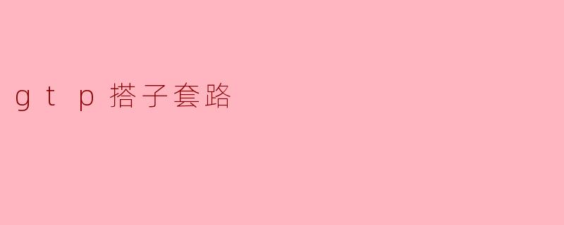 gtp搭子套路