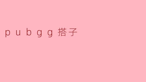 pubgg搭子