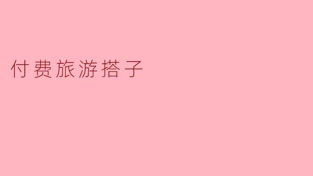 付费旅游搭子