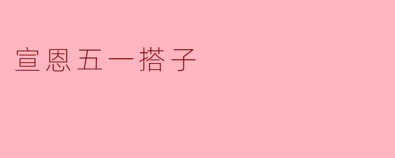 宣恩五一搭子