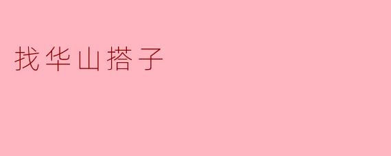 找华山搭子
