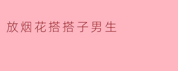 放烟花搭搭子男生
