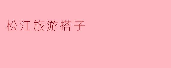 松江旅游搭子