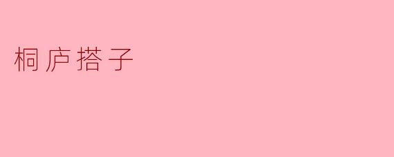桐庐搭子
