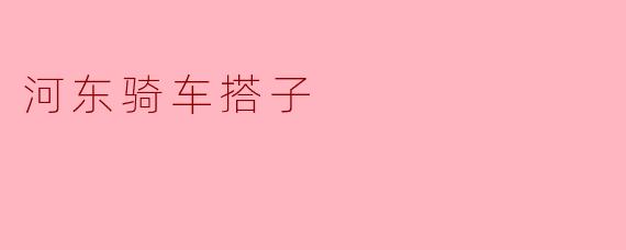 河东骑车搭子