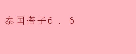 什么是泰国搭子6.6?