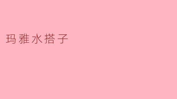 玛雅水搭子