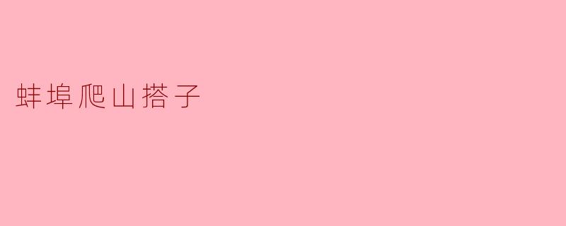 蚌埠爬山搭子