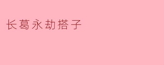 长葛永劫搭子