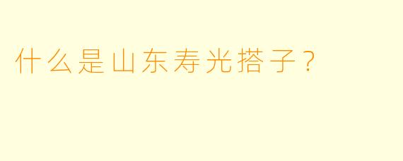 什么是山东寿光搭子？