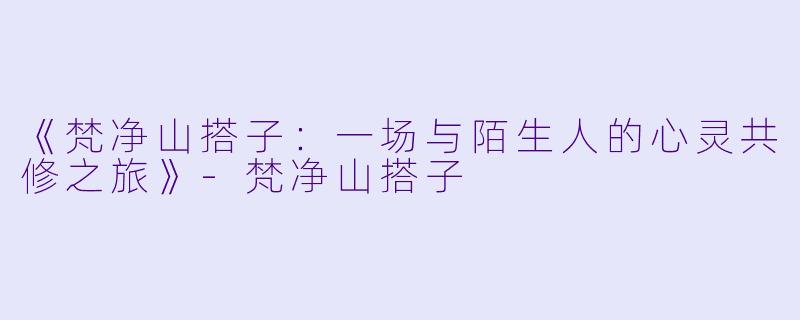 《梵净山搭子：一场与陌生人的心灵共修之旅》-梵净山搭子