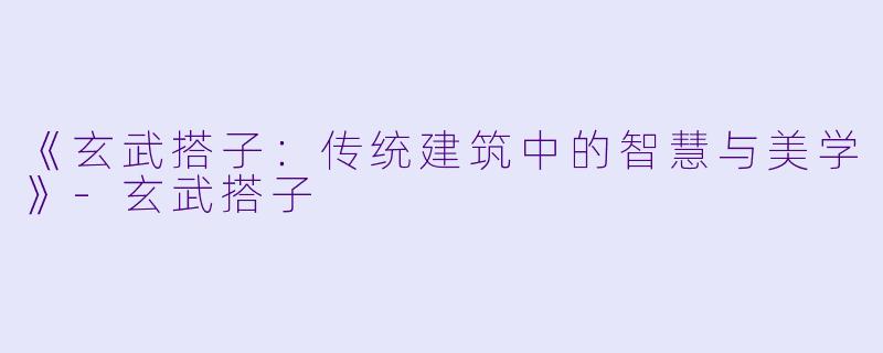 《玄武搭子：传统建筑中的智慧与美学》-玄武搭子