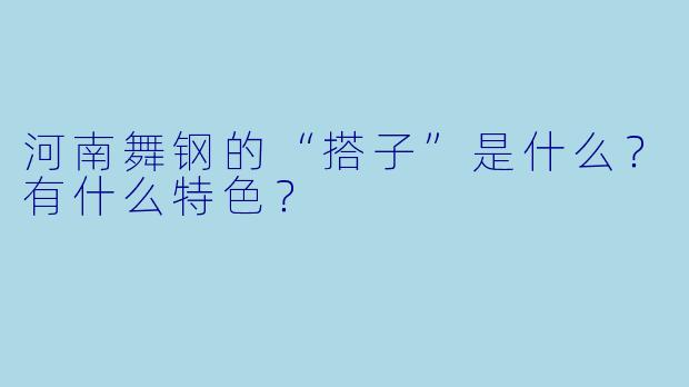 河南舞钢的“搭子”是什么？有什么特色？