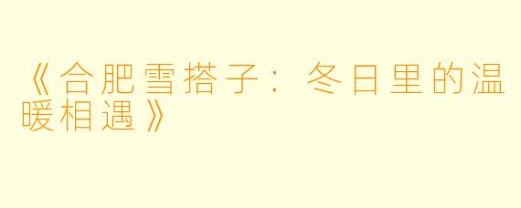 《合肥雪搭子：冬日里的温暖相遇》