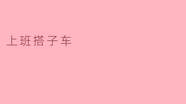 上班搭子车