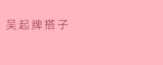 吴起牌搭子